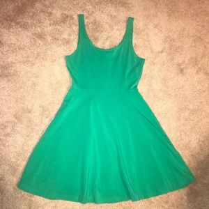 Express Green Skater Dress
